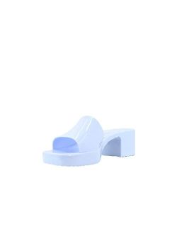 Jelly Chunky Block Heel Sandals