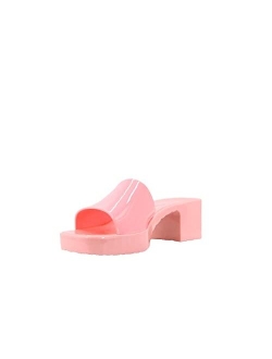 Jelly Chunky Block Heel Sandals