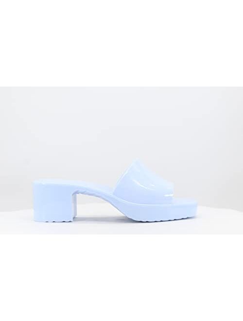 Cape Robbin Jelly Chunky Block Heel Sandals