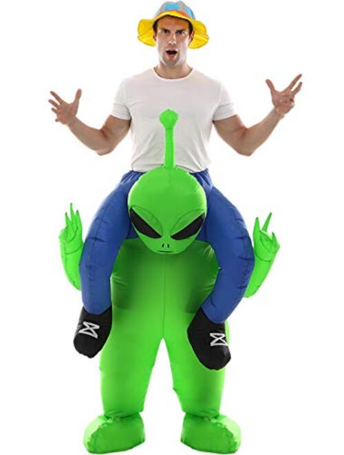 Double Couple Halloween Costume Inflatable Alien Halloween Blow up Costumes for Adult Kids