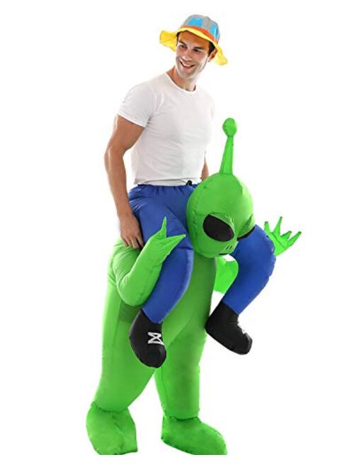 Double Couple Halloween Costume Inflatable Alien Halloween Blow up Costumes for Adult Kids