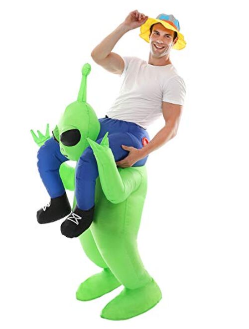 Double Couple Halloween Costume Inflatable Alien Halloween Blow up Costumes for Adult Kids