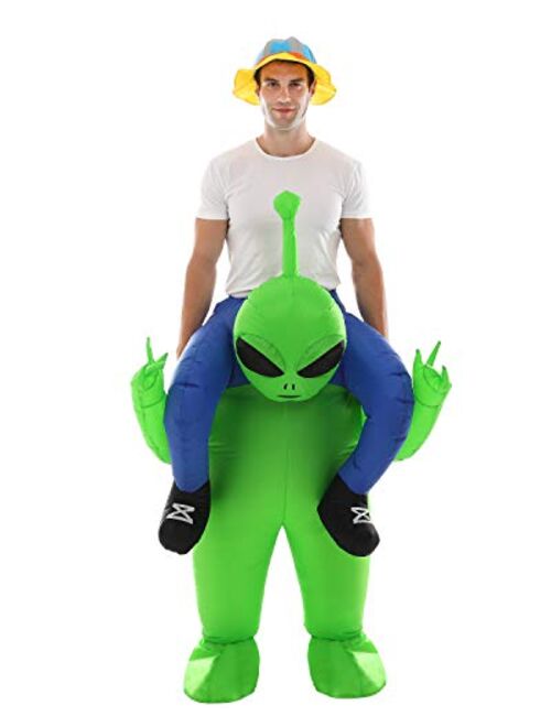 Double Couple Halloween Costume Inflatable Alien Halloween Blow up Costumes for Adult Kids