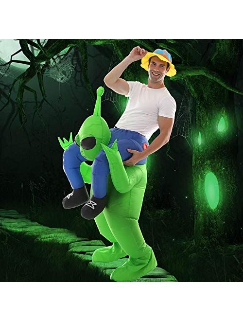 Double Couple Halloween Costume Inflatable Alien Halloween Blow up Costumes for Adult Kids