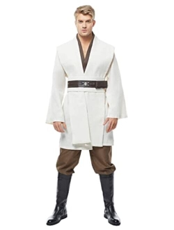 Cosplaysky Adult Outfit for Jedi Costume Halloween Robe Tunic Hooded Uniform