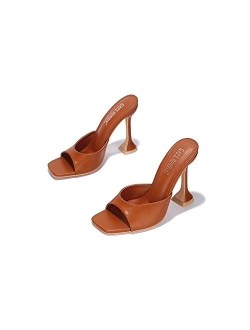 Lithe Sexy High Heels for Women, Square Open Toe Shoes Heels