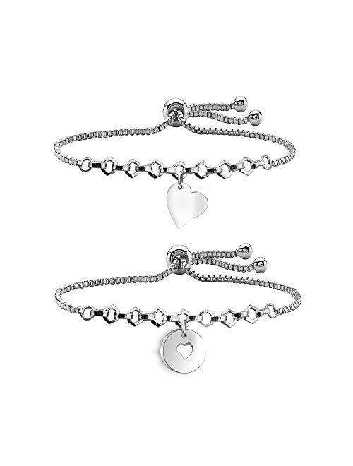 AKTAP Mother Daughter Bracelets Mom and Daughter Jewelry Birthday Gifts for Mom from Daughter