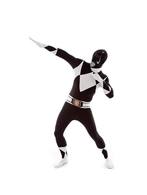 Morphsuits Black Power Ranger Costume Adult Bodysuit Superhero Halloween Costumes for Men