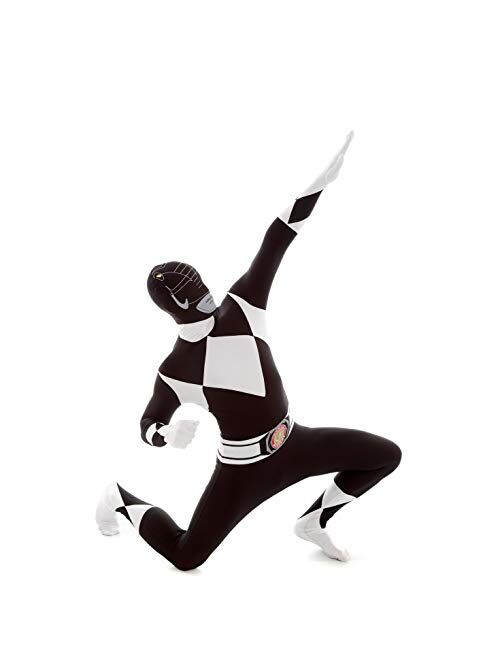 Morphsuits Black Power Ranger Costume Adult Bodysuit Superhero Halloween Costumes for Men