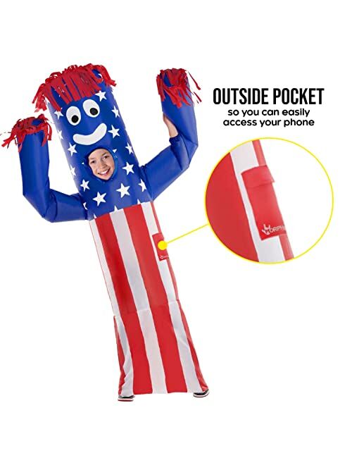 Morph USA Tube Dancer Costume Wacky Waving Tube Man Inflatable Halloween Costumes for Kids