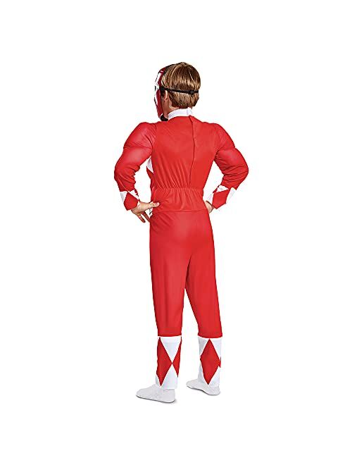 Disguise Red Ranger Muscle Costume, Official Power Rangers Costume with Mask