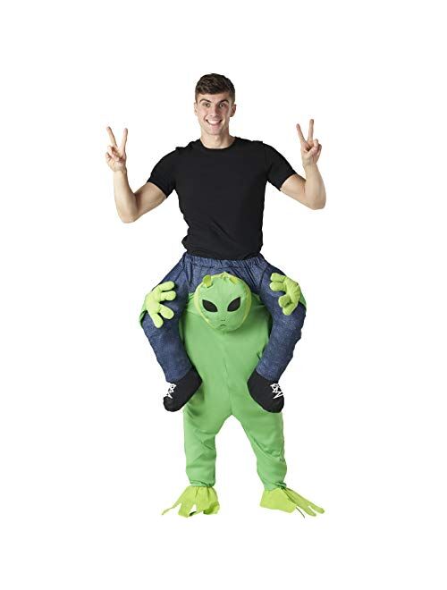 Morph Piggyback Alien Costume Adult Abduction Carrying Human Space Alien Halloween Costumes Adults