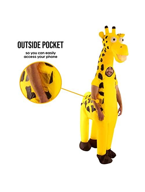 Morph Inflatable Giraffe Costume Adults Giant Animal Suit Funny Unique Fancy Dress Up