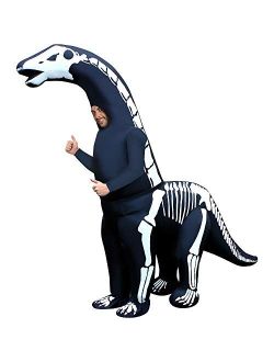 Skeleton Diplodocus Inflatable Dinosaur Costume Adult Jurassic Giant - One Size