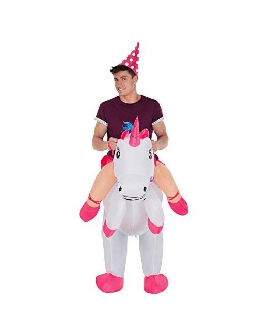 Morphsuits Adult Ride On Unicorn Inflatable Costume Magic Horse Fancy Dress Up Mens Womens