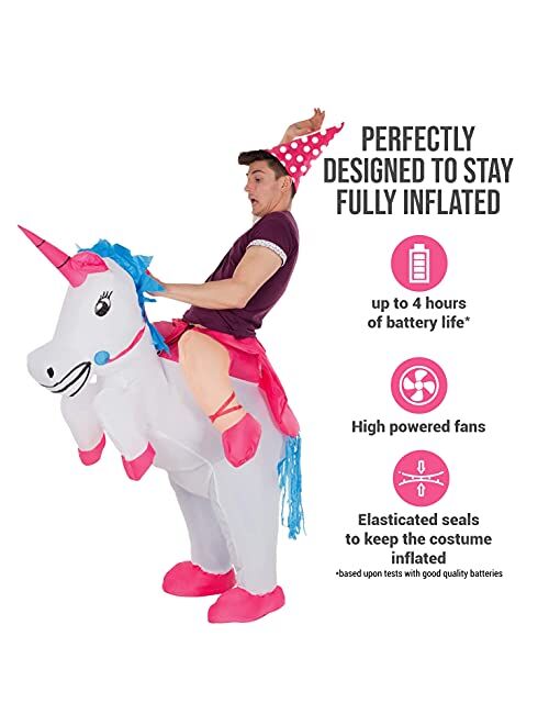 Morphsuits Adult Ride On Unicorn Inflatable Costume Magic Horse Fancy Dress Up Mens Womens