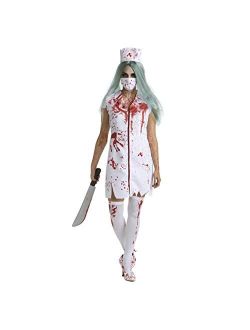 Zombie Nurse Costumes for Women Scary Zombie Dress Outfit Halloween Costumes for Women