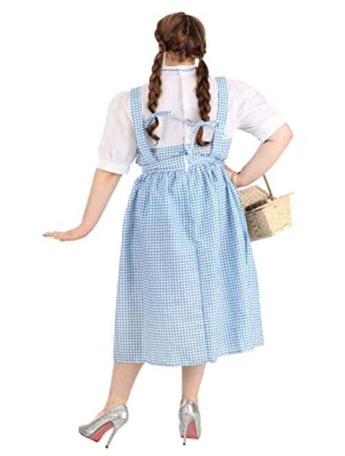 Fun Costumes Adult Dorothy Costume Women's Long Blue Gingham Dress