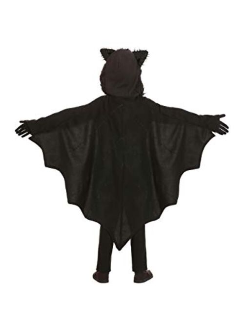 Fun Costumes Kid's Fleece Bat Costume Child Fuzzy Flying Bat Costume