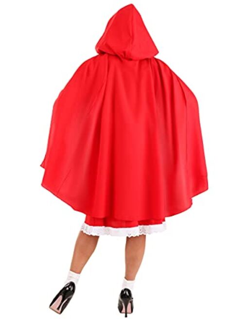 Fun Costumes Little Red Riding Hood Costume for Women Red Riding Hood Dress and Cape Outfit Adult Halloween Costume