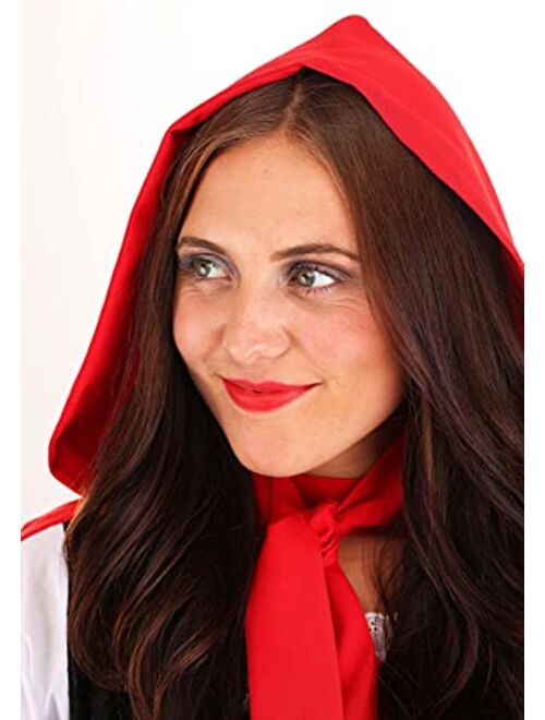 Fun Costumes Little Red Riding Hood Costume for Women Red Riding Hood Dress and Cape Outfit Adult Halloween Costume