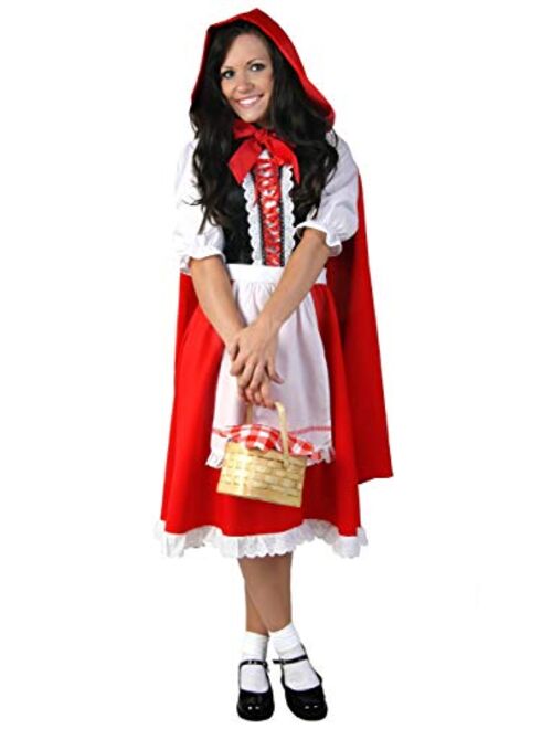 Fun Costumes Little Red Riding Hood Costume for Women Red Riding Hood Dress and Cape Outfit Adult Halloween Costume