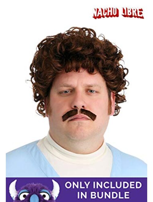 Fun Costumes Adult Nacho Libre Costume Mexican Wrestler Costume with Luchador Mask