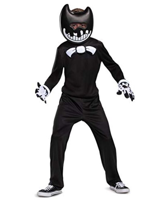 Disguise Bendy Costume for Kids, Bendy and The Ink Machine Video Game Themed Character Jumpsuit