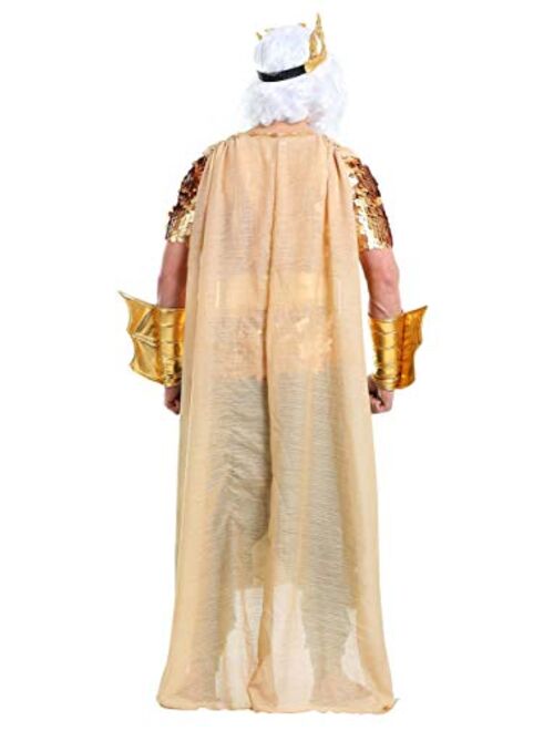 Fun Costumes Plus Size Poseidon Costume for Men, Sea God Dress-Up, Greek God Robe with Accessories for Halloween