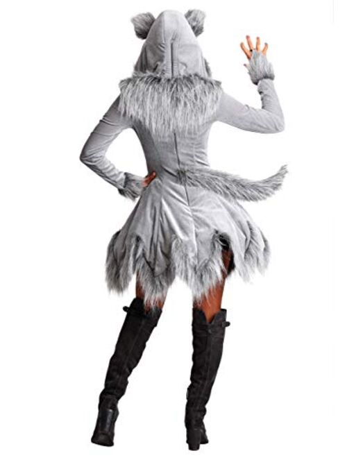 Fun Costumes Womens Wolf Costume Adult Grey Wolf Costume Dress