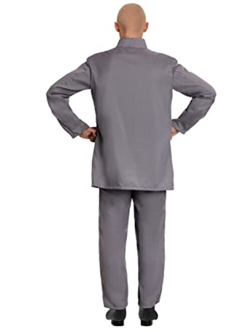 Fun Costumes Adult Deluxe Grey Suit Costume Evil Man Suit Outfit