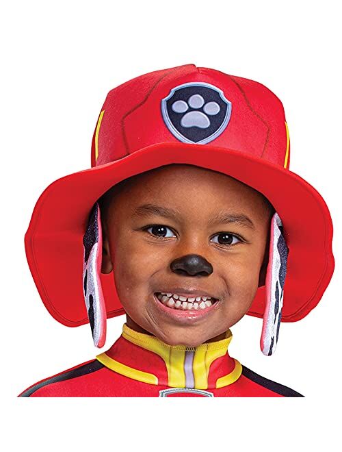 Disguise Paw Patrol Marshall Costume Hat and Jumpsuit for Boys, Paw Patrol Movie Character Outfit with Badge