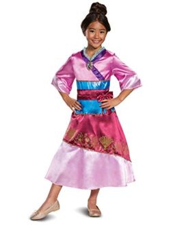 Disney Princess Mulan Costume Dress for Girls, Children's Character Dress Up Outfit