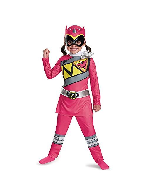 Disguise Pink Power Rangers Costume for Toddlers. Official Licensed Pink Ranger Dino Charge Classic Power Ranger Suit with Mask