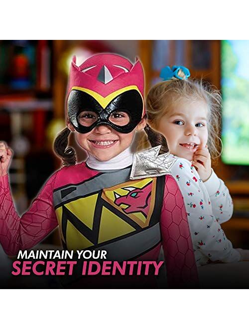 Disguise Pink Power Rangers Costume for Toddlers. Official Licensed Pink Ranger Dino Charge Classic Power Ranger Suit with Mask