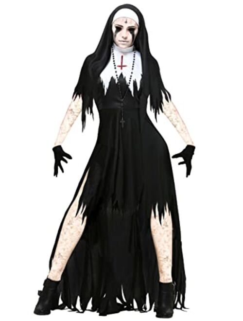 Fun Costumes Women's Dreadful Nun Costume