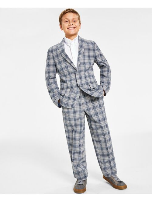 TOMMY HILFIGER Big Boys Stretch Glen Check Suit Jacket