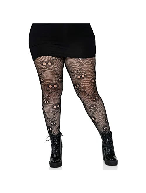 Leg Avenue Women's Skull Fishnet Tights