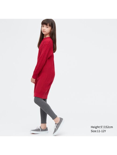 UNIQLO Cable Knit Long Sleeve Dress