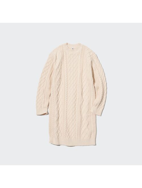 UNIQLO Cable Knit Long Sleeve Dress