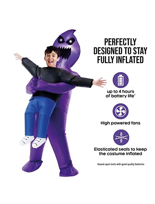 Morph Inflatable Boys Ghost Costume Kids Purple Ghoul Phantom Scary Halloween Costumes for Kids