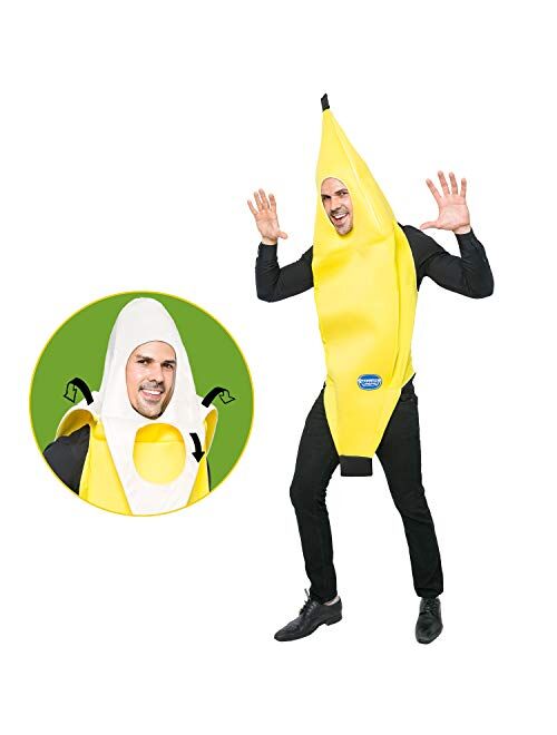 Spooktacular Creations Appealing Banana Costume Adult Deluxe Set for Halloween Dress Up Party and Roleplay Cosplay