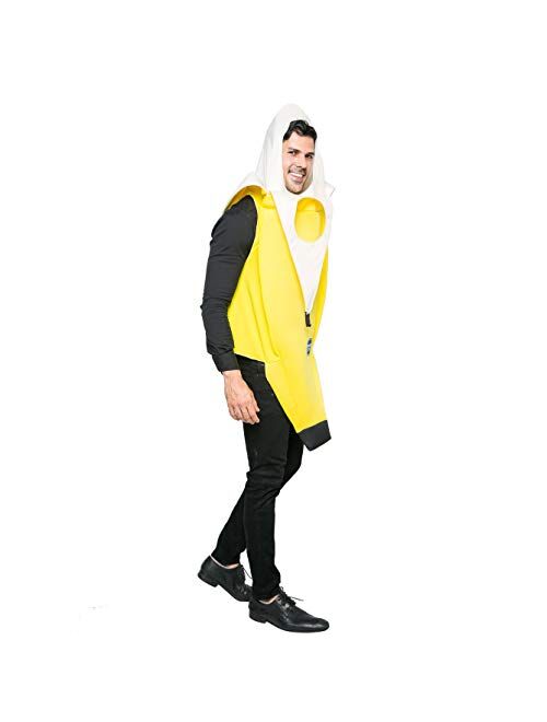 Spooktacular Creations Appealing Banana Costume Adult Deluxe Set for Halloween Dress Up Party and Roleplay Cosplay