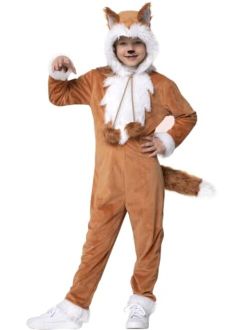 Halloween Fox Costume, Girls Fox Suit for Kids Halloween Dress Up Party, Role-Playing-M