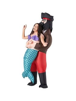 Costumes Adult Inflatable Pirate Costume Pick Me Up Inflatable Mermaid Costume Blow Up Halloween Outfit