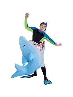Inflatable Shark Costume Adult Attack Bite Halloween Costumes for Adults