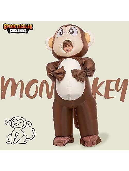 Spooktacular Creations Inflatable Halloween Costume Unisex Monkey Full Body Monkey Inflatable Costume - Child