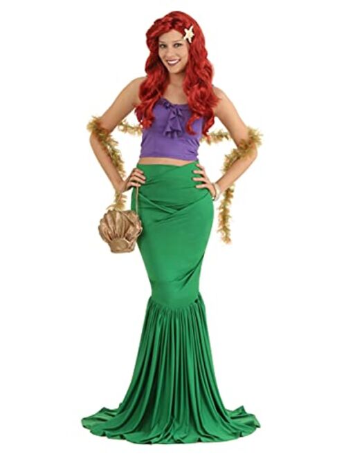 Fun Costumes Mermaid Dress Costume for Women Adult Sea Goddess Mermaid Outfit