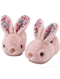 ZHENTAO Toddler Girls Slippers Boys Girls Fluffy Home Slippers Winter Warm Indoor Cute Bunny Shoes