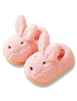 ZHENTAO Toddler Girls Slippers Boys Girls Fluffy Home Slippers Winter Warm Indoor Cute Bunny Shoes